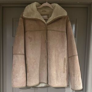 Jones NY Genuine Leather Suede Jacket w/ faux fur lining.